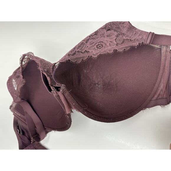 Auden Womens Bra Size 46DD Purple Floral Lacy The Sublime Adjustable - Picture 7 of 9